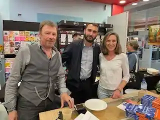 Hervé Gransart en dédicace à la librairie La Barque aux Livres Les Ulis 2 — inauguration 2023